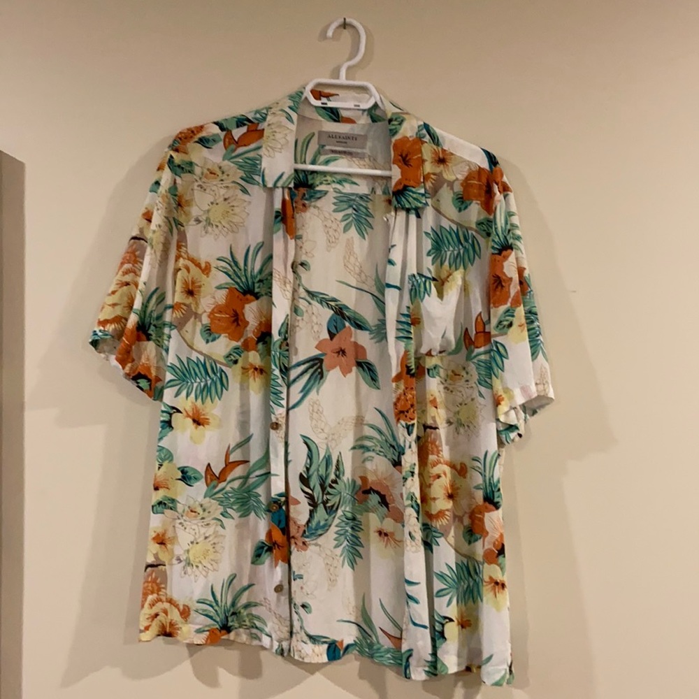 All saints relaxed fit button up shirt